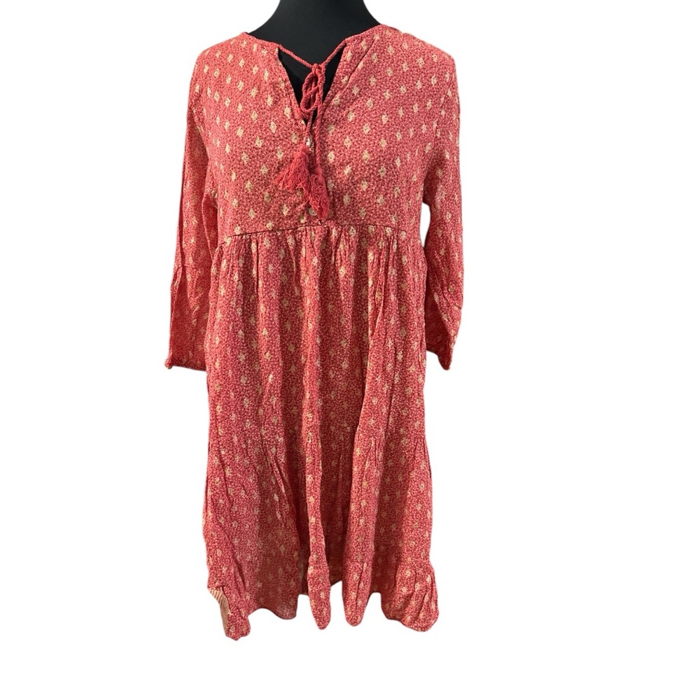 ✨Scandal Italy✨NWOT Pink Tiered Ruffle Mini Dress